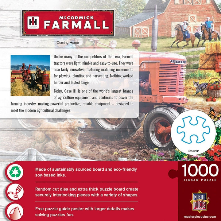 Farmall 1000 Piece Jigsaw Puzzle Model H 19.25 x 26.75 Recycled Chipboard Image 3