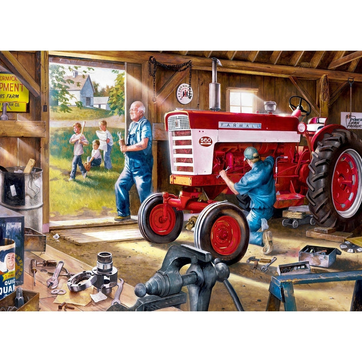 Farmall 1000 Piece Jigsaw Puzzle 19.25x26.75 Vintage Tractor Red Power Image 2