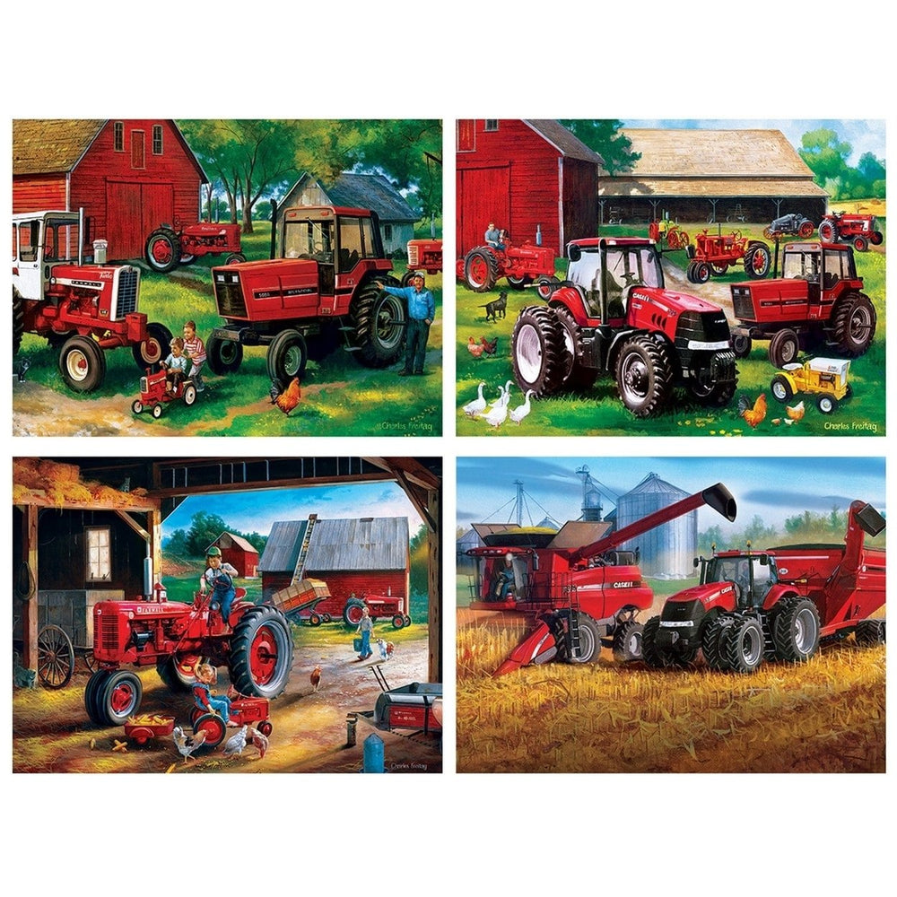 Farmall 4-Pack 500 Piece Jigsaw Puzzles Eco-Friendly Tractor Farm Scenes Image 2