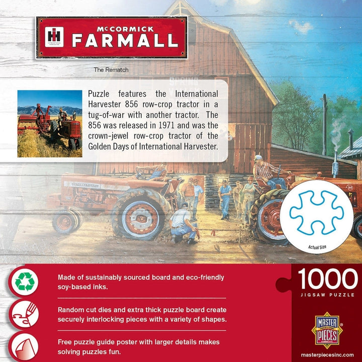 Farmall Jigsaw Puzzle 1000 Piece International Harvester 856 Tug-of-War 19.25"x26.75" Image 3