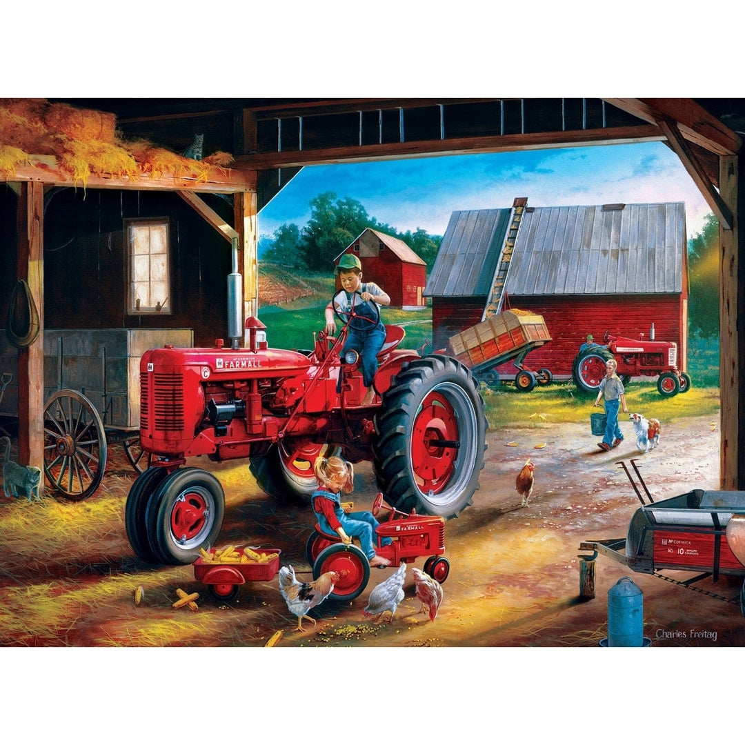 Farmall 4-Pack 500 Piece Jigsaw Puzzles Eco-Friendly Tractor Farm Scenes Image 4