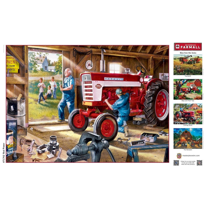 Farmall 1000 Piece Jigsaw Puzzle 19.25x26.75 Vintage Tractor Red Power Image 4