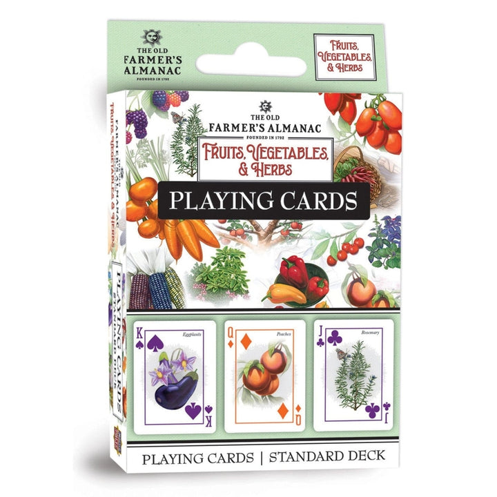 Farmers Almanac Playing Cards Fruit Vegetable Herb 54 Card Deck Standard Size Image 1