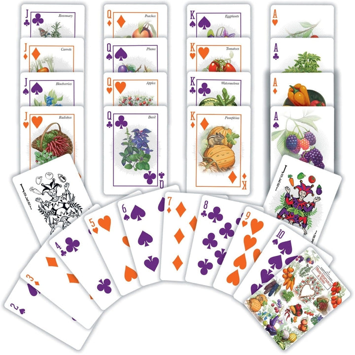 Farmers Almanac Playing Cards Fruit Vegetable Herb 54 Card Deck Standard Size Image 2