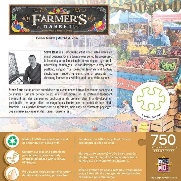 Farmers Market Puzzle 750 Piece Jigsaw Valley Farm Produce Corner Market Image 3