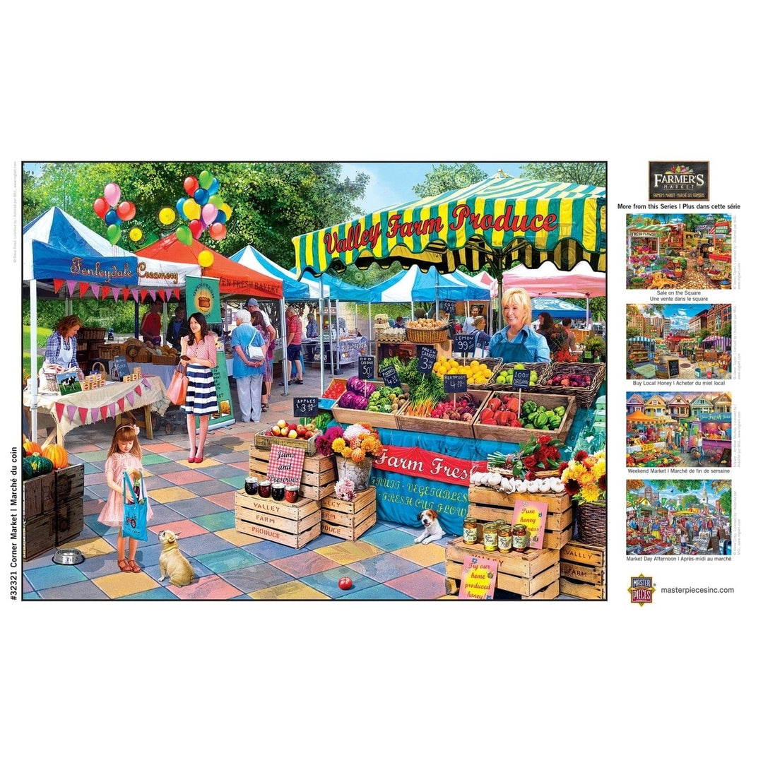 Farmers Market Puzzle 750 Piece Jigsaw Valley Farm Produce Corner Market Image 4