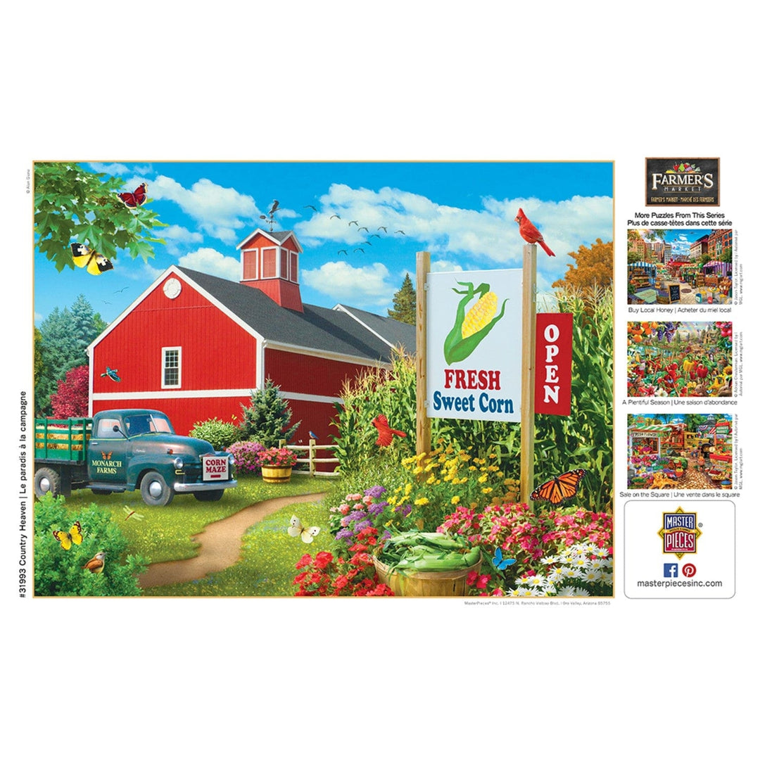 Farmers Market Country Heaven 750 Piece Jigsaw Puzzle 18x24 Eco-Friendly Chipboard Image 4