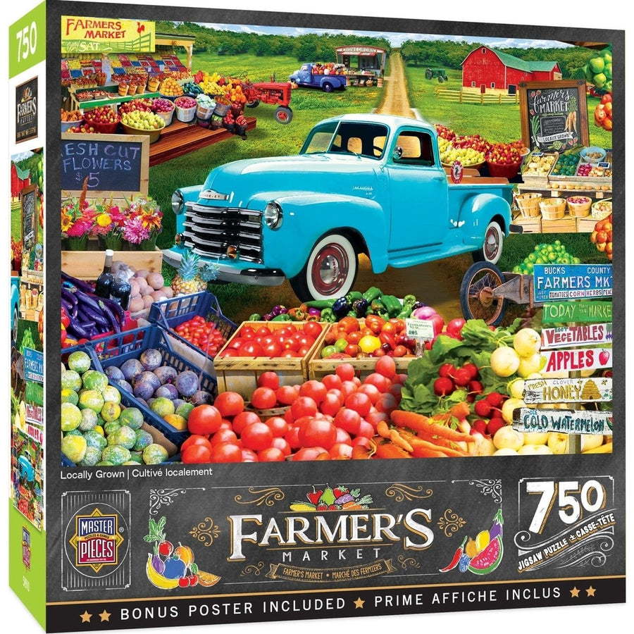 MasterPieces Farmers Market 750 Piece Jigsaw Puzzle 18x24 Eco-Friendly Chipboard Image 1