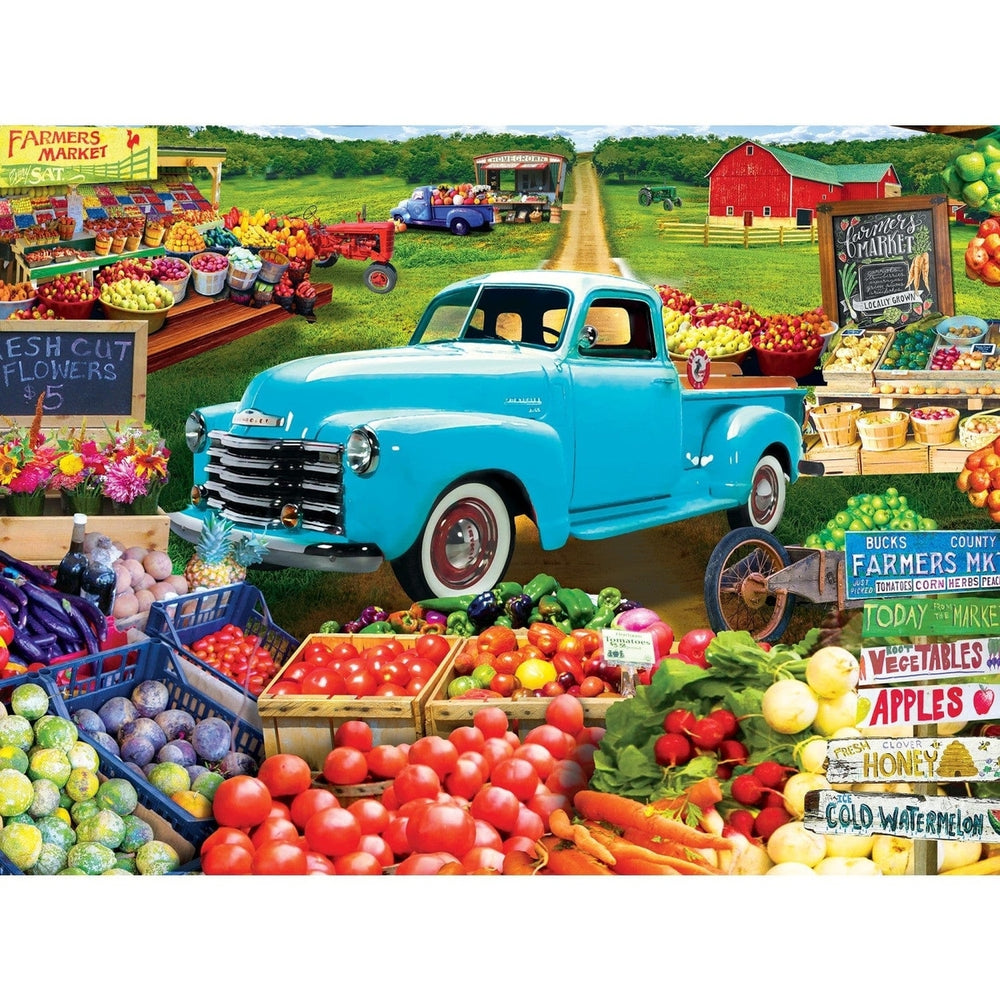 MasterPieces Farmers Market 750 Piece Jigsaw Puzzle 18x24 Eco-Friendly Chipboard Image 2