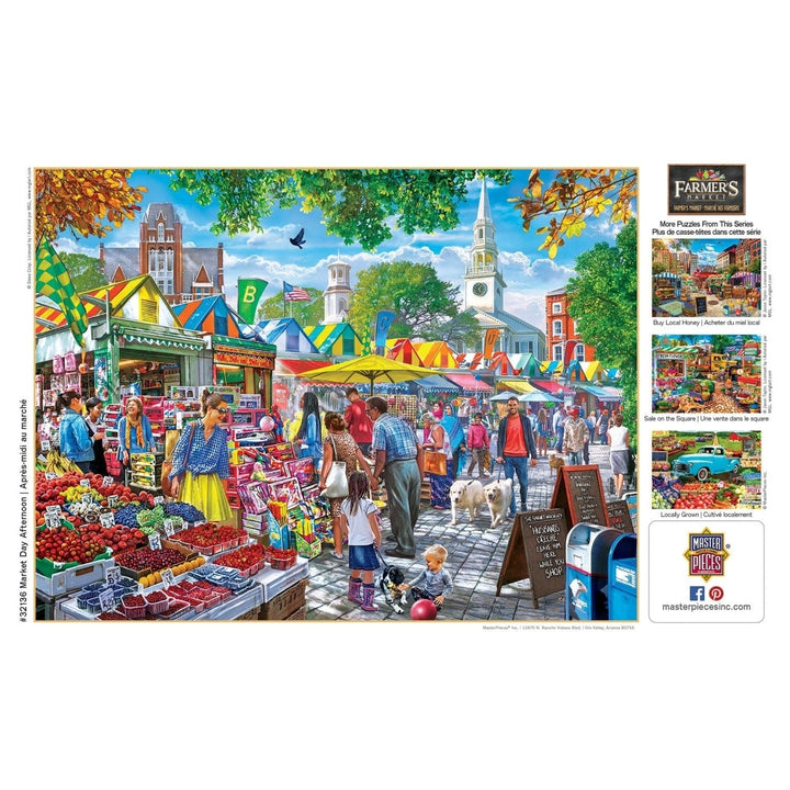 MasterPieces 750 Piece Jigsaw Puzzle Farmers Market Market Day 18x24 Recycled Image 4