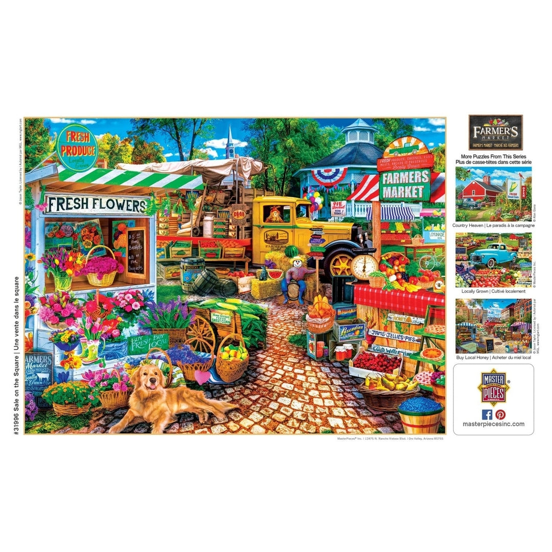 MasterPieces Farmers Market 750 Piece Jigsaw Puzzle 18x24 Recycled Material Image 4