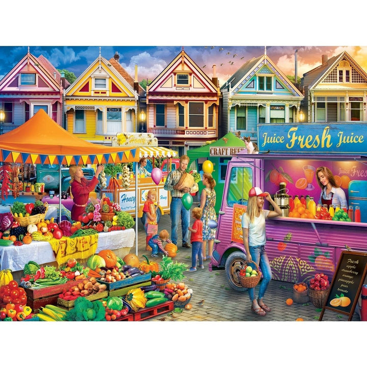 MasterPieces Farmers Market 750 Piece Jigsaw Puzzle 18x24 Eco-Friendly Chipboard Image 2