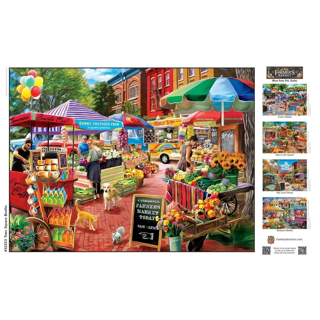 Farmers Market - Town Square Booths 750 Piece Jigsaw Puzzle Image 4