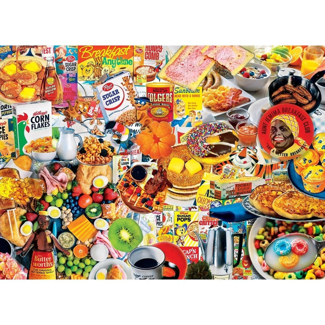 Masterpieces Flashbacks Breakfast Eats 1000 Piece Jigsaw Puzzle Retro Food Image 2