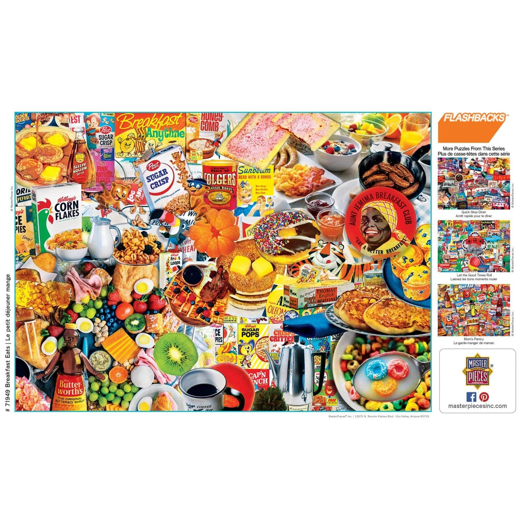 Masterpieces Flashbacks Breakfast Eats 1000 Piece Jigsaw Puzzle Retro Food Image 4