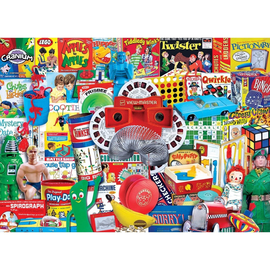 MasterPieces Flashbacks 1000 Piece Jigsaw Puzzle Retro Childhood Scenes Image 2