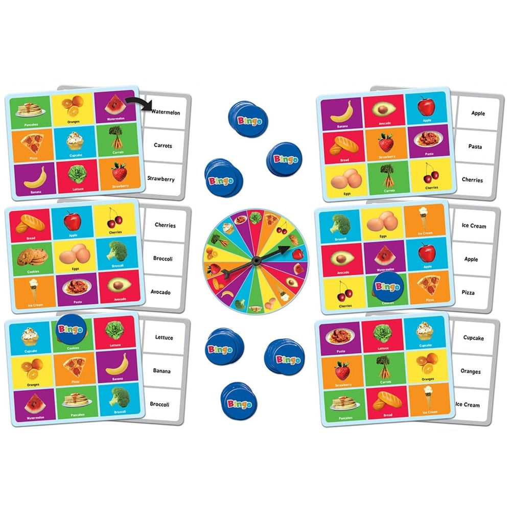 Food Bingo Game for Kids Educational Fun Learning Literacy 3 Years Plus Image 2