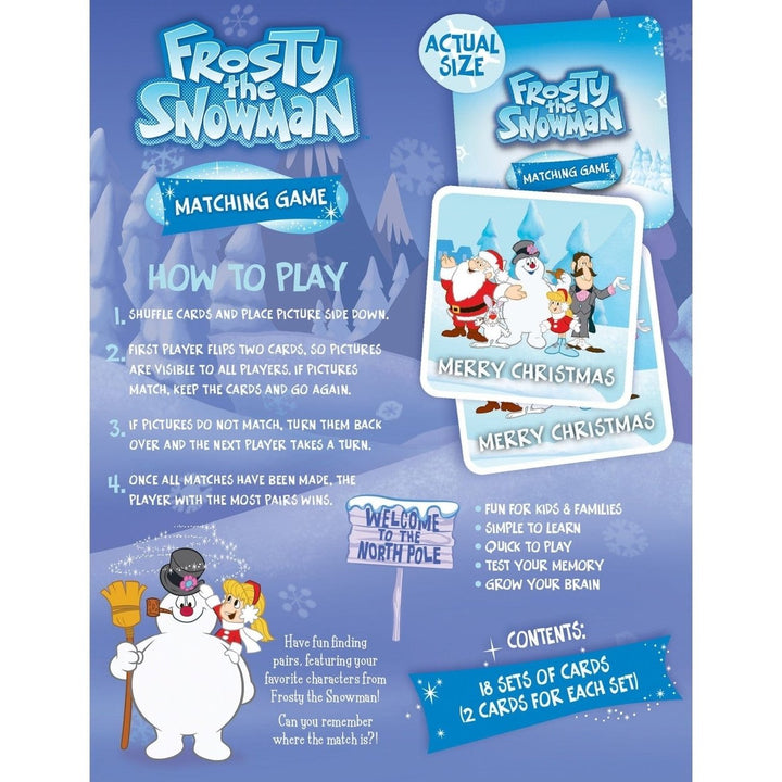 MasterPieces Frosty the Snowman Matching Game Memory Game for Kids and Adults Image 3