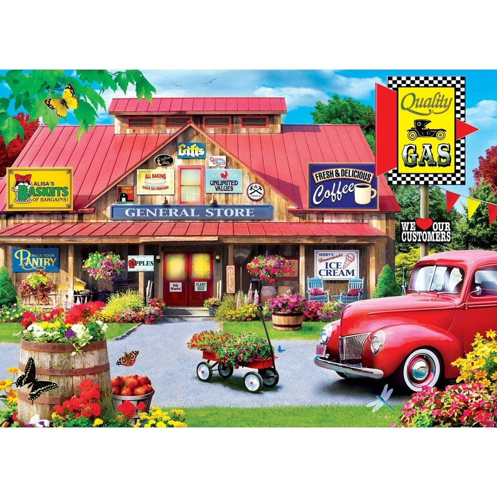 MasterPieces 1000 Piece Jigsaw Puzzle General Store 19.25x26.75 Recycled Material Image 2