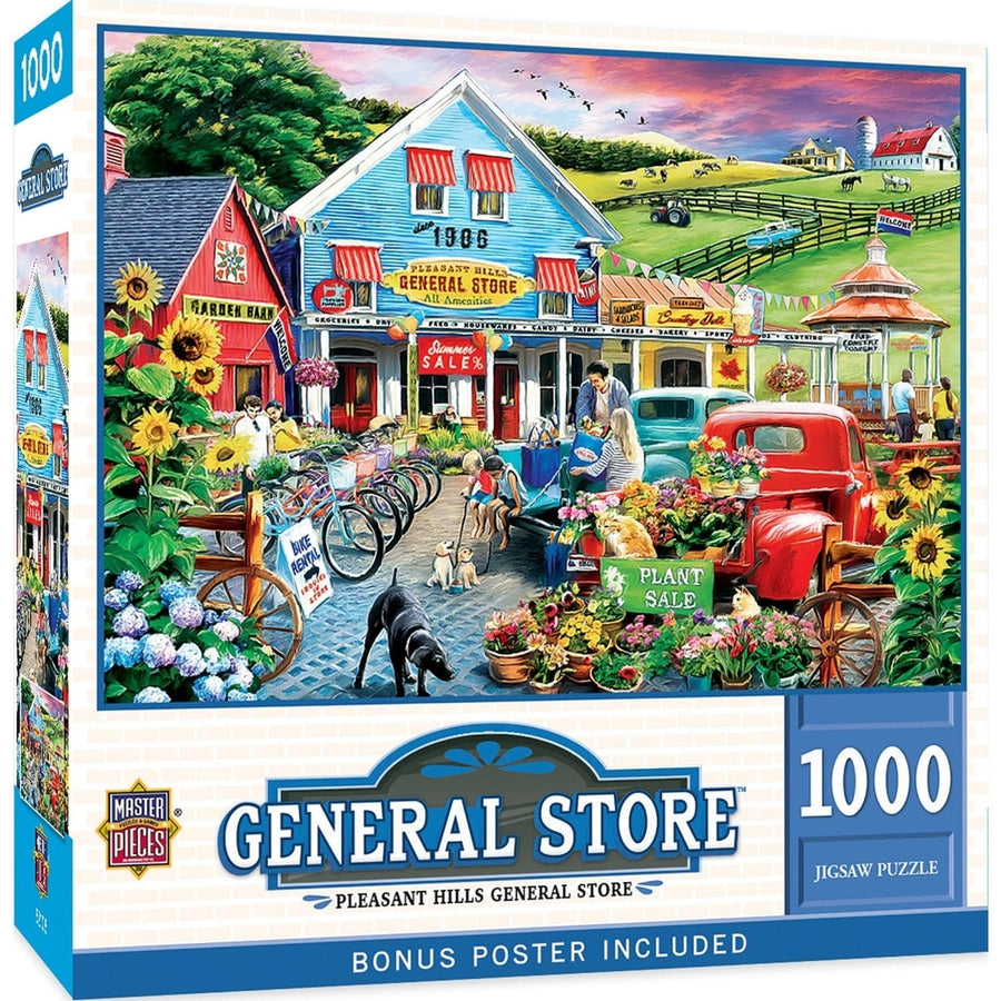 Pleasant Hills 1000 Piece Jigsaw Puzzle General Store Scenic Design Fun Activity Image 1