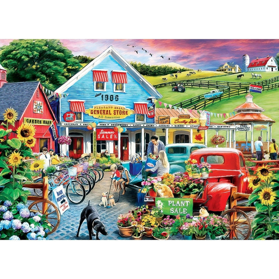 Pleasant Hills 1000 Piece Jigsaw Puzzle General Store Scenic Design Fun Activity Image 2