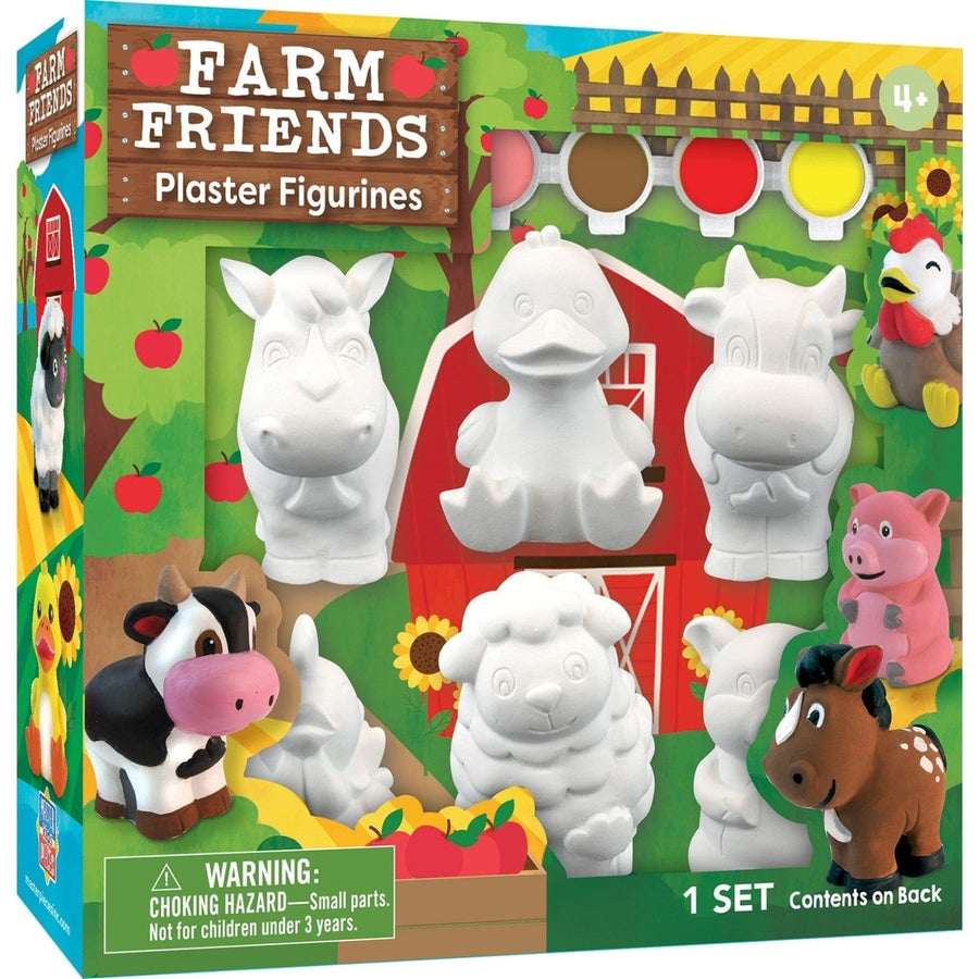 Farm Friends Plaster Figurine Paint Set 6 Figurines 6 Paints Ages 4 and Up Image 1