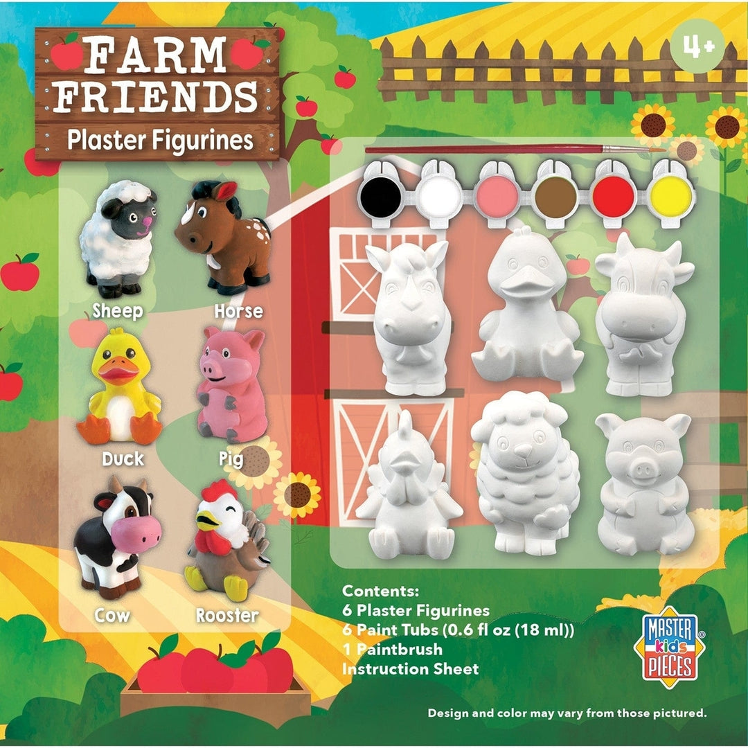 Farm Friends Plaster Figurine Paint Set 6 Figurines 6 Paints Ages 4 and Up Image 3