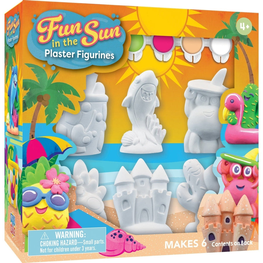 Fun in the Sun Plaster Figurine Paint Set Beach Theme Creative Activity Kit Image 1