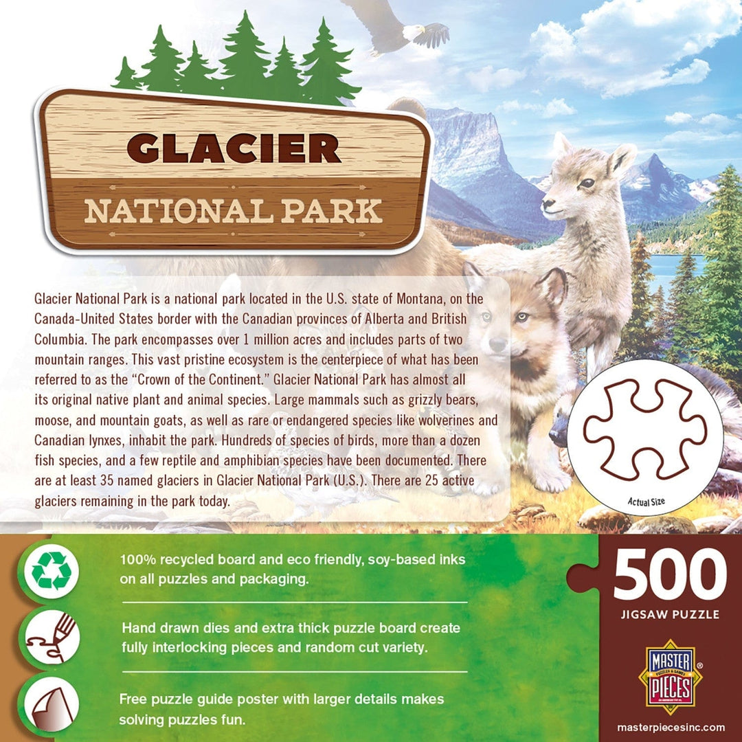 Glacier National Park 500 Piece Jigsaw Puzzle Recycled Material USA Made Image 3