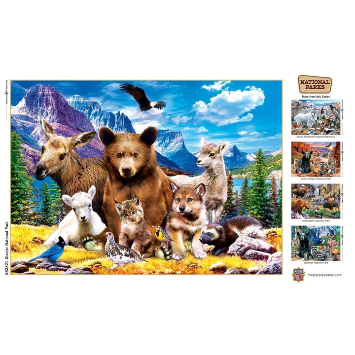 Glacier National Park 500 Piece Jigsaw Puzzle Recycled Material USA Made Image 4