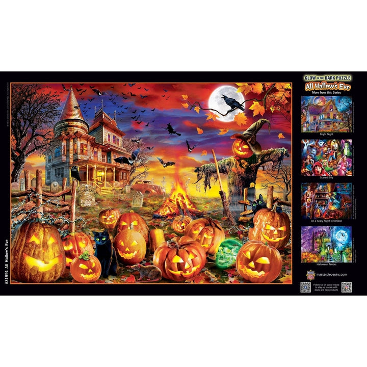 MasterPieces Glow in the Dark Halloween 500 Piece Jigsaw Puzzle 15x21 Recycled Image 4