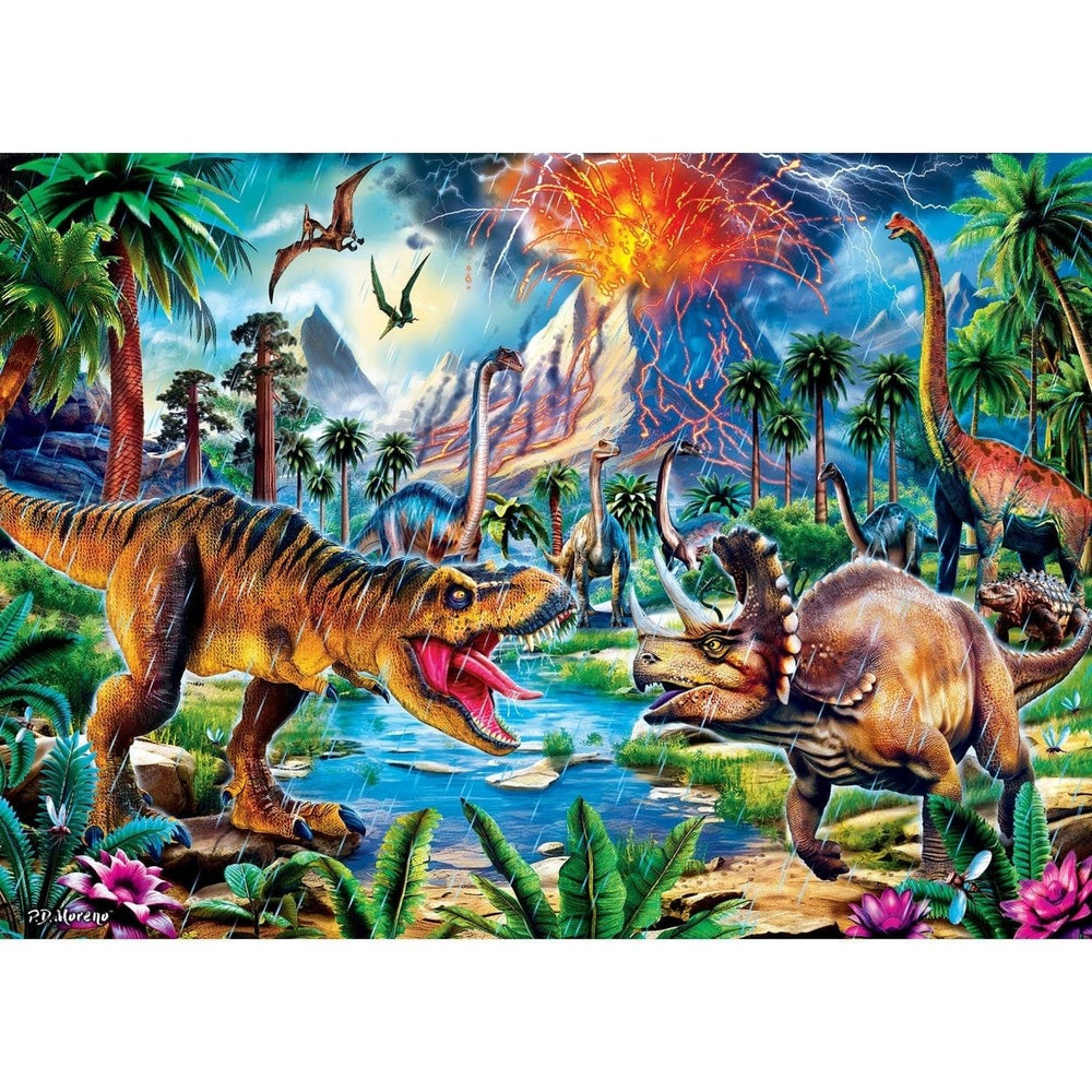 Glow in the Dark Dinosaur Puzzle 1000 Piece Jurassic Twilight Jigsaw Game Image 2