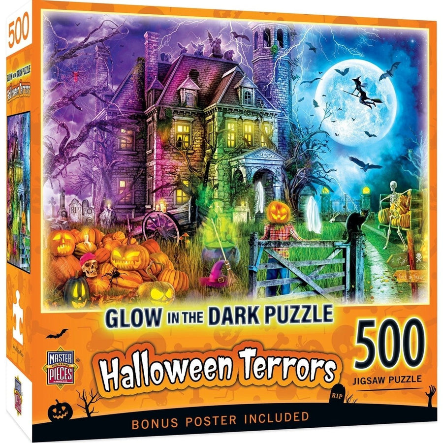 MasterPieces Glow in the Dark Halloween Terrors 500 Piece Jigsaw Puzzle Image 1