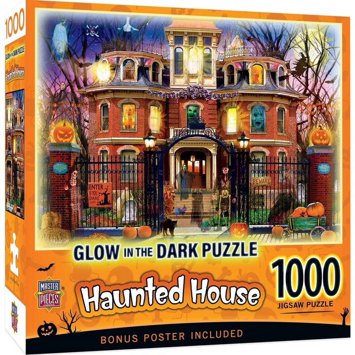 MasterPieces Glow in the Dark Haunted House 1000 Piece Jigsaw Puzzle Image 1