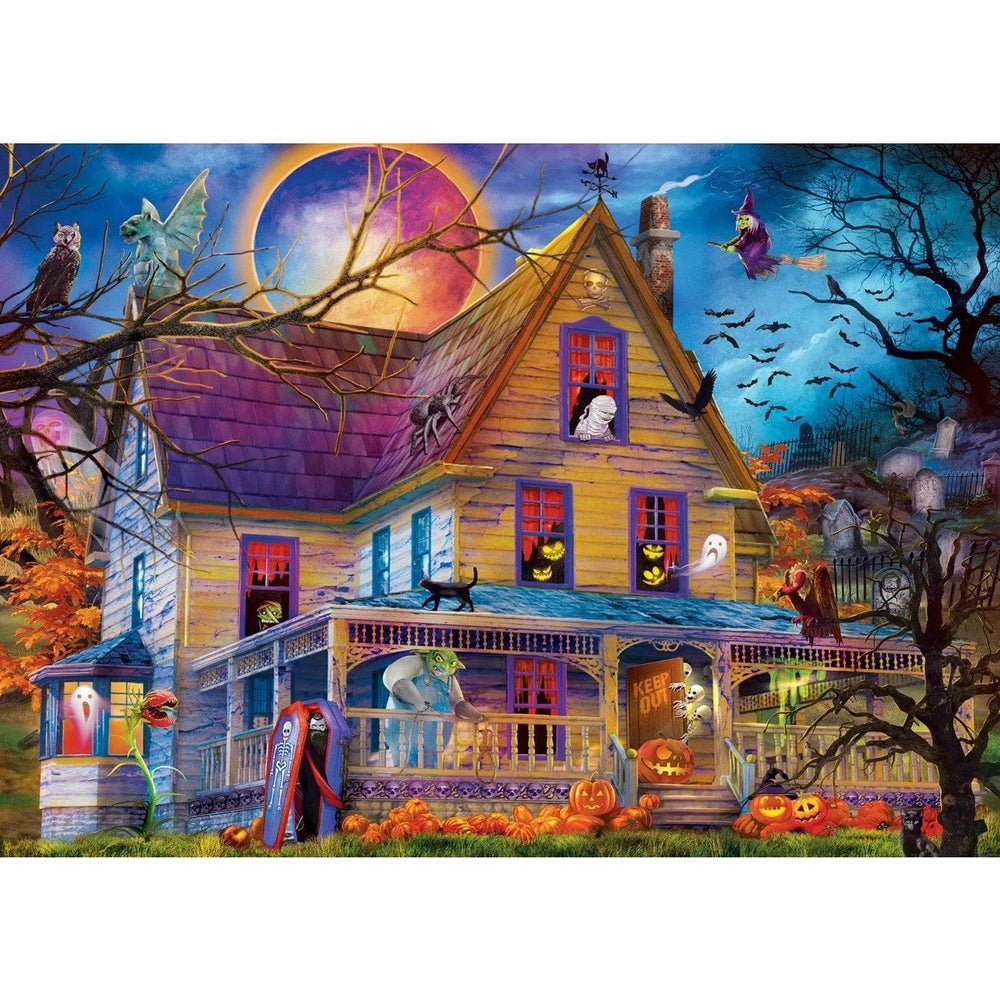 Glow in the Dark Fright Night 500 Piece Jigsaw Puzzle Halloween Theme 2023 Image 2