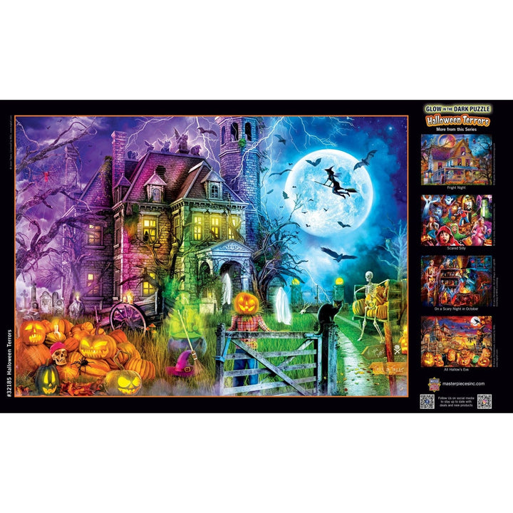 MasterPieces Glow in the Dark Halloween Terrors 500 Piece Jigsaw Puzzle Image 4