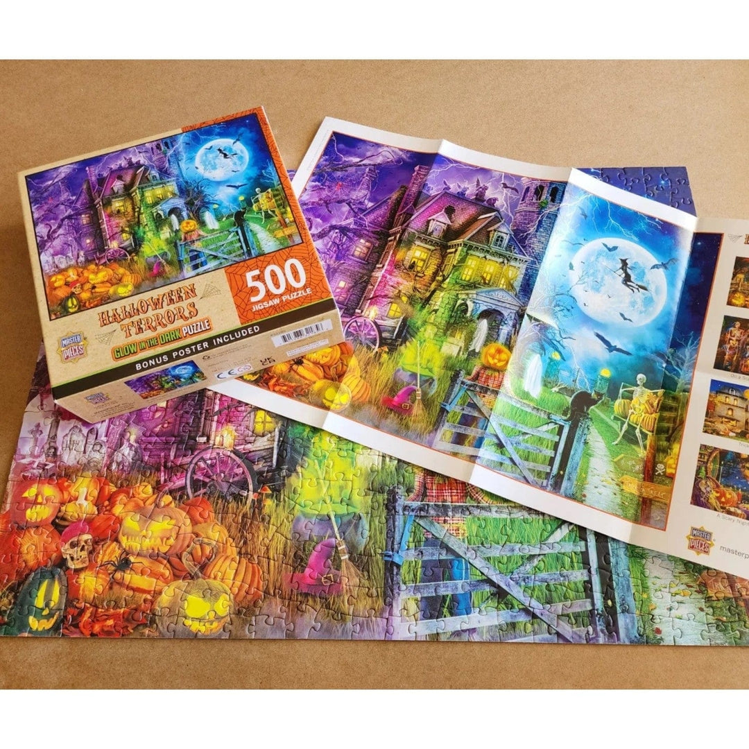 MasterPieces Glow in the Dark Halloween Terrors 500 Piece Jigsaw Puzzle Image 6