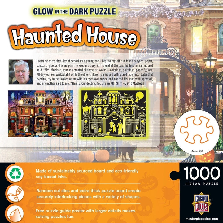 MasterPieces Glow in the Dark Haunted House 1000 Piece Jigsaw Puzzle Image 3