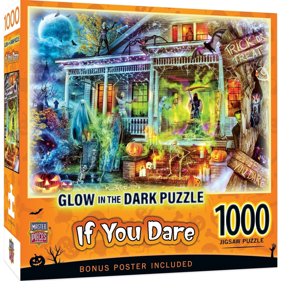 Glow in the Dark Jigsaw Puzzle 1000 Piece If You Dare Halloween Theme Image 1