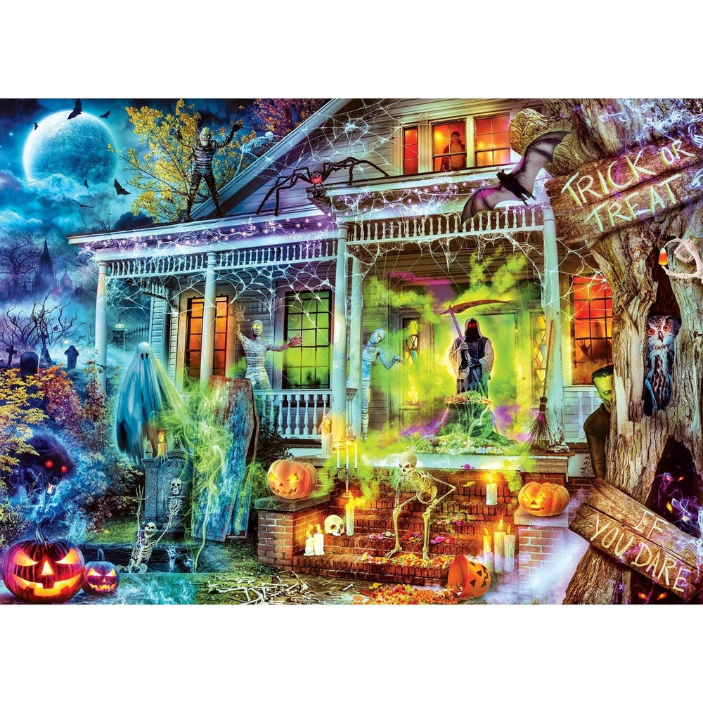 Glow in the Dark Jigsaw Puzzle 1000 Piece If You Dare Halloween Theme Image 2