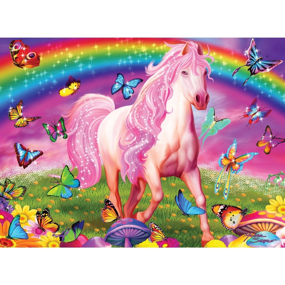 Glow in the Dark Rainbow World 100 Piece Jigsaw Puzzle Eco-Friendly 6+ Image 2