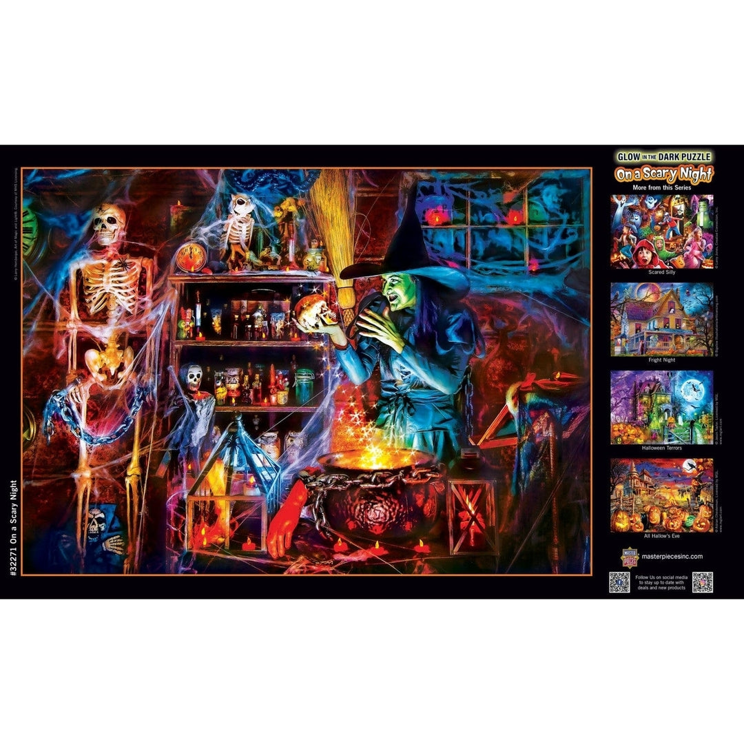 MasterPieces Glow in the Dark 500 Piece Halloween Jigsaw Puzzle 15x21 Inches Image 4