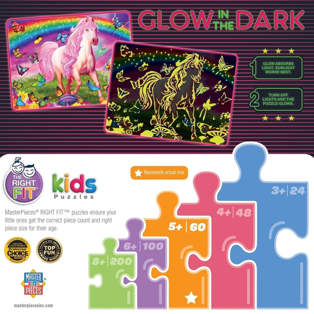 Glow in the Dark - Rainbow World 60 Piece Jigsaw Puzzle Image 3