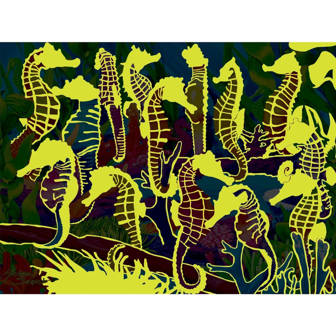 Glow in the Dark - Singing Seahorses 300 Piece EZ Grip Jigsaw Puzzle Image 4