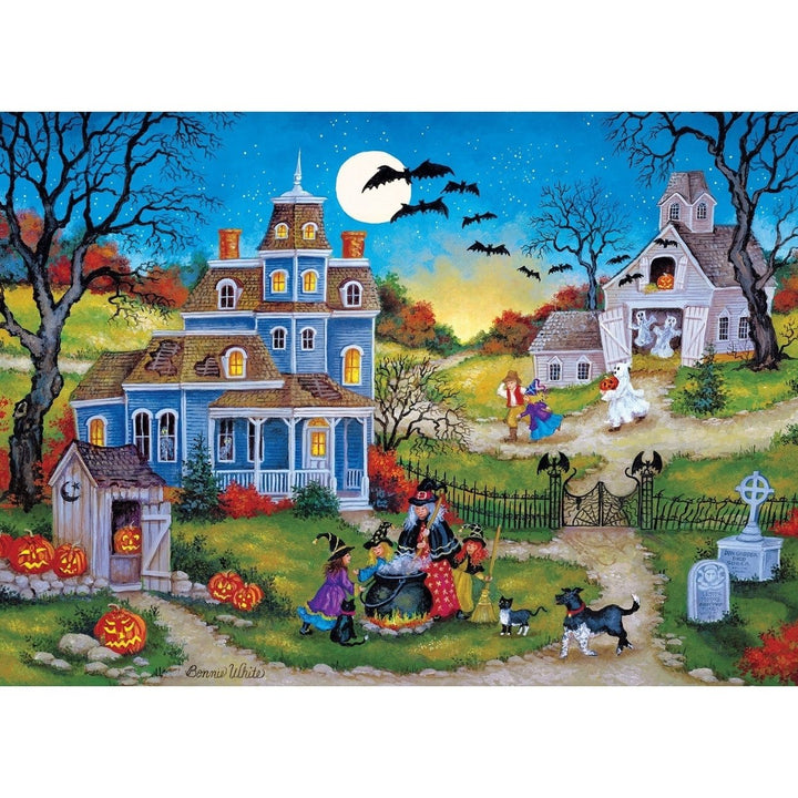 MasterPieces Glow in the Dark 1000pc Halloween Puzzle Three Little Witches Image 2