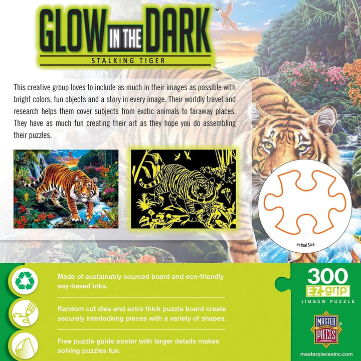 MasterPieces Glow in the Dark 300 Piece EZ Grip Jigsaw Puzzle Jungle Scene Image 3