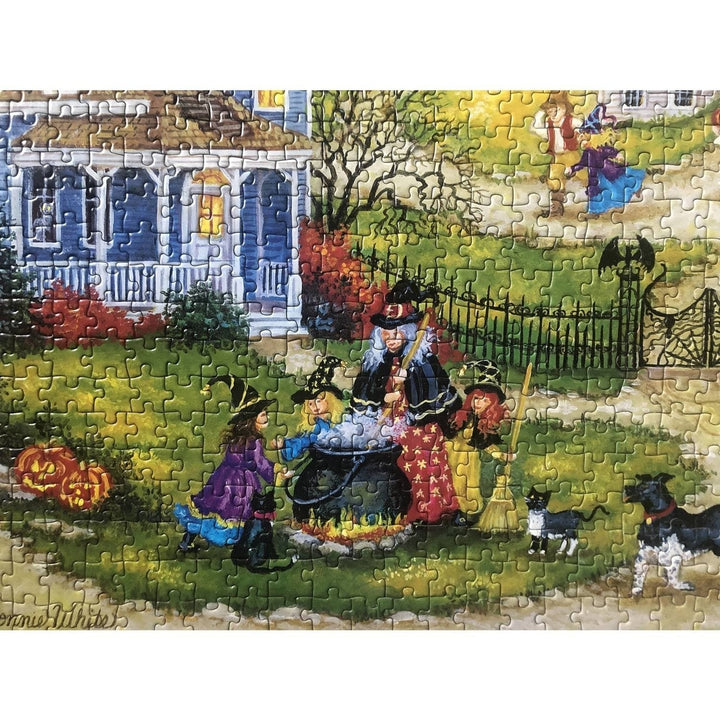 MasterPieces Glow in the Dark 1000pc Halloween Puzzle Three Little Witches Image 4