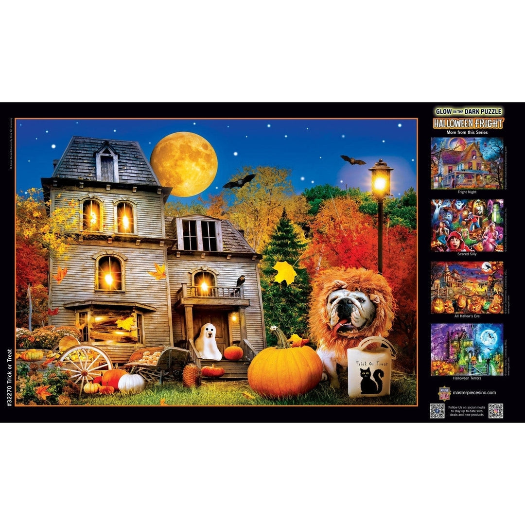 MasterPieces Glow in the Dark Halloween Puzzle 500 Piece 15x21 Recycled Material Image 4