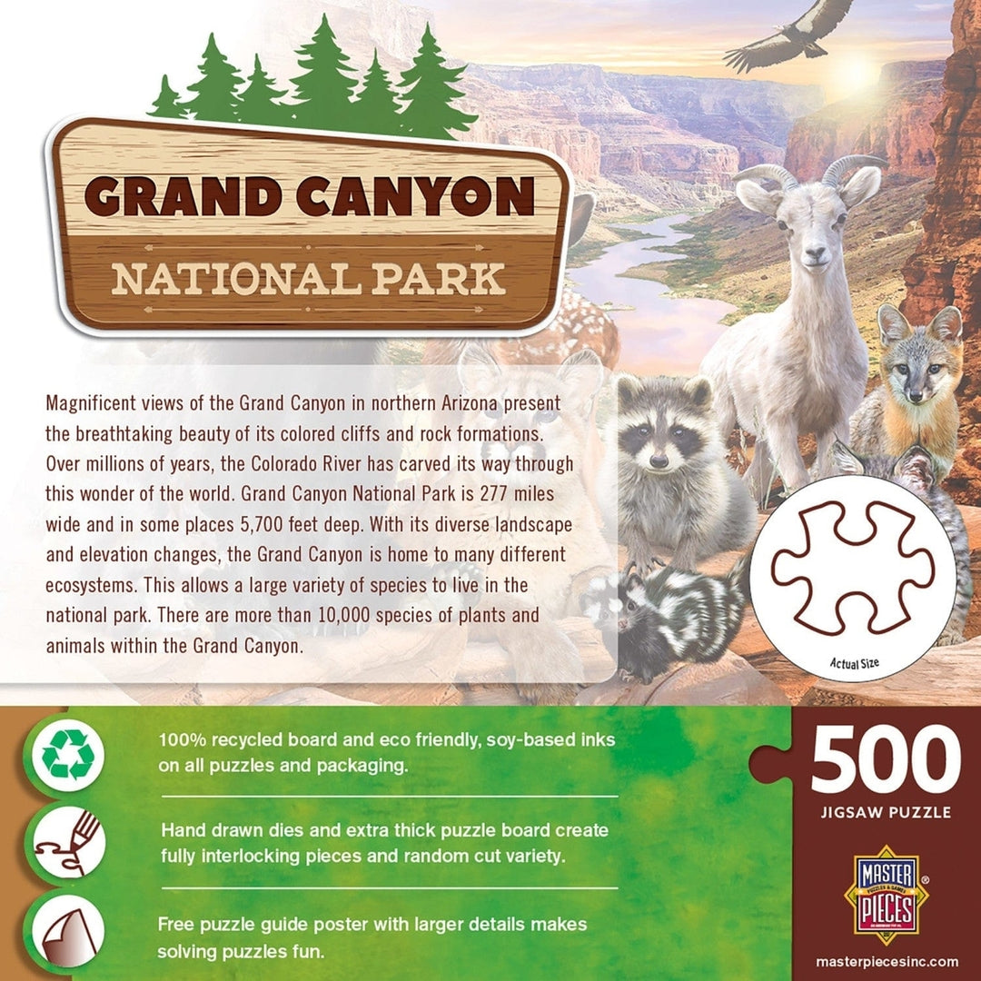 Grand Canyon National Park 500 Piece Jigsaw Puzzle Eco-Friendly Premium Quality Image 3