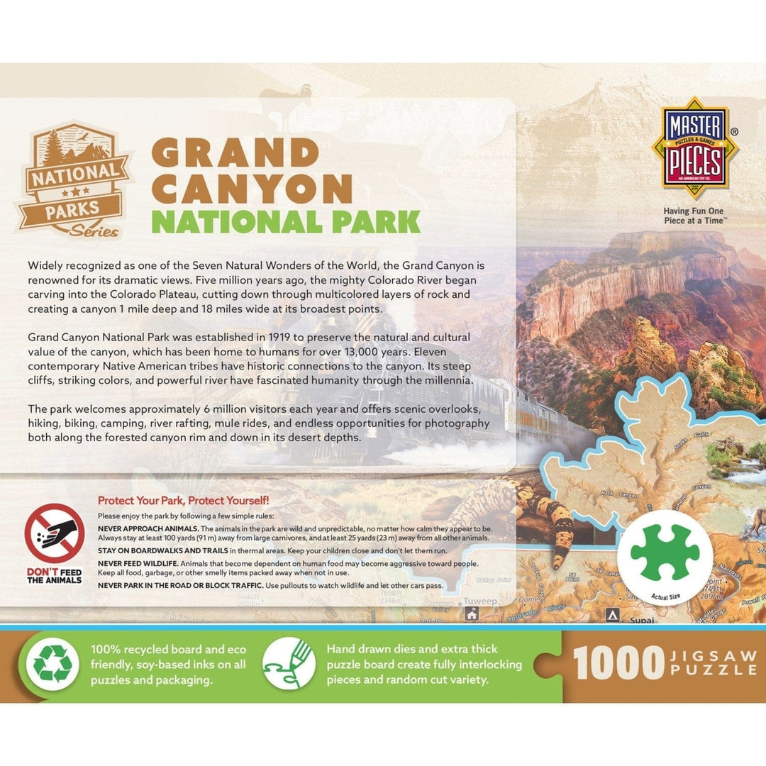 Grand Canyon National Park 1000 Piece Puzzle Masterpieces Recycled Board Image 3